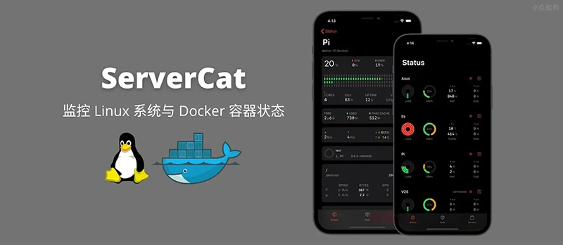 ServerCat：一款能查看 Linux 系统和 Docker 状态的应用